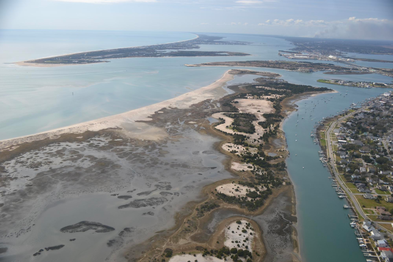 aerial view of the west area of the Rachel Carson Reserve